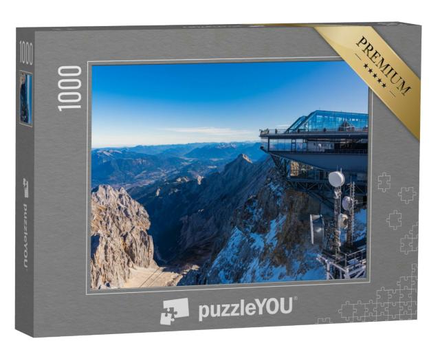 Puzzle 1000 Teile „Panorama der Zugspitze, der höchste Berg Deutschlands“