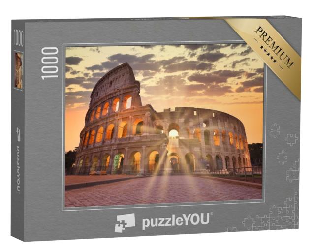 Puzzle 1000 Teile „Nachtansicht des Kolosseums in Rom, Italien“