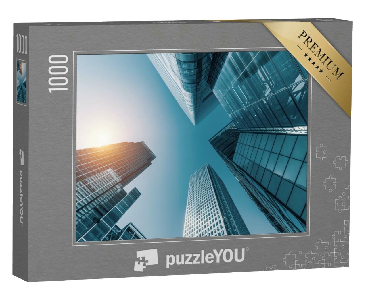 Puzzle 1000 Teile „Wolkenkratzer in einem Finanzviertel “