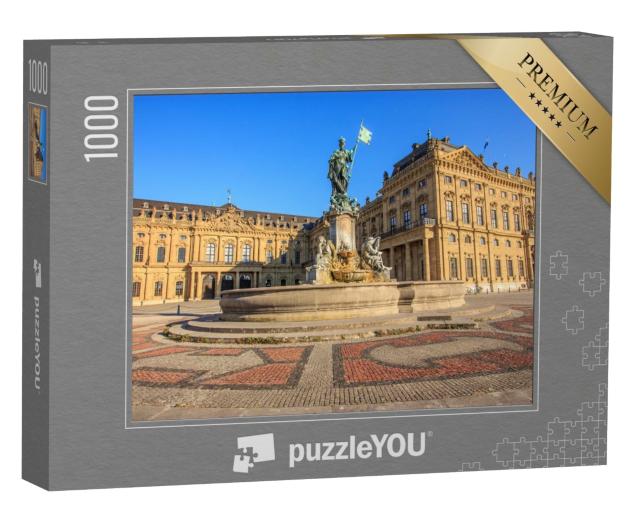 Puzzle 1000 Teile „Frankonia-Brunnen und die Fassade der Würzburger Residenz“