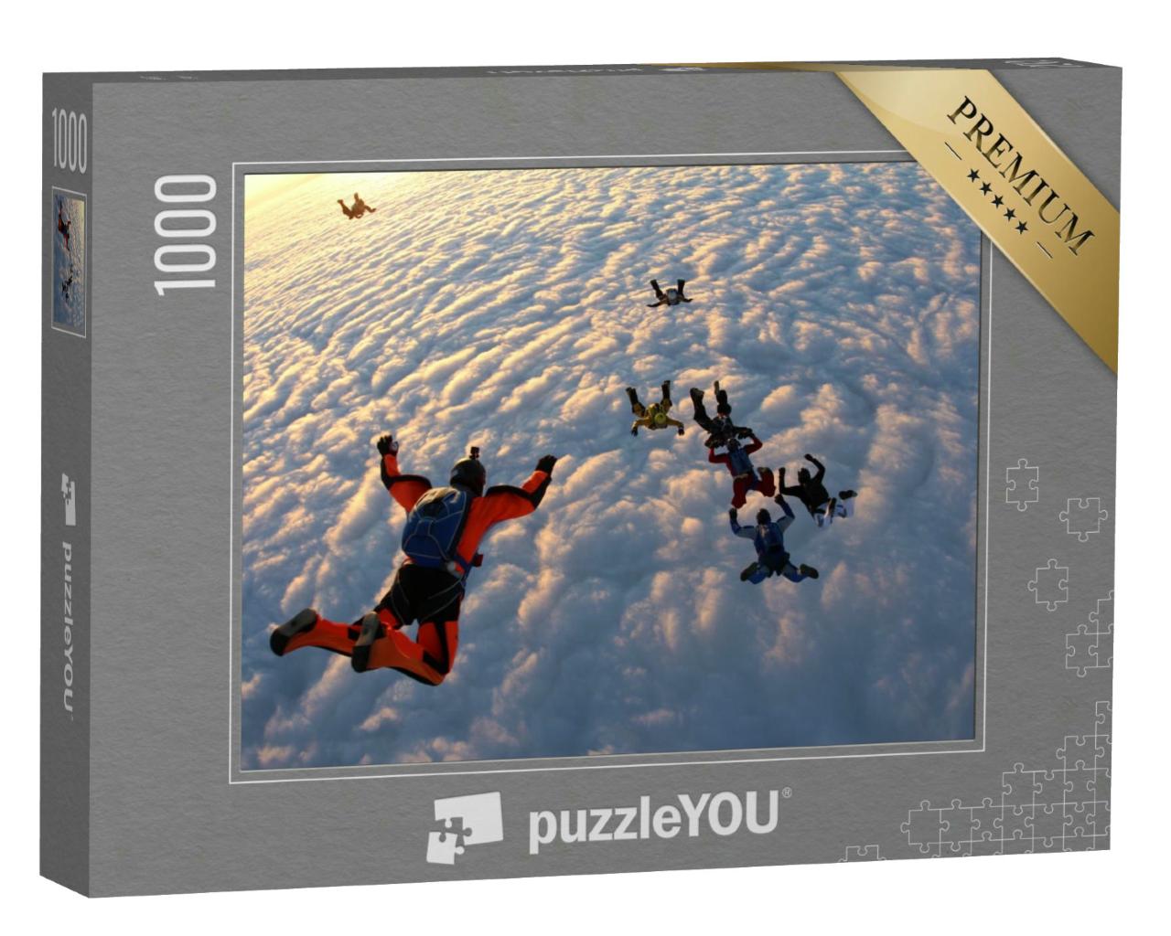Puzzle 1000 Teile „Fallschirmspringer im freien Fall “