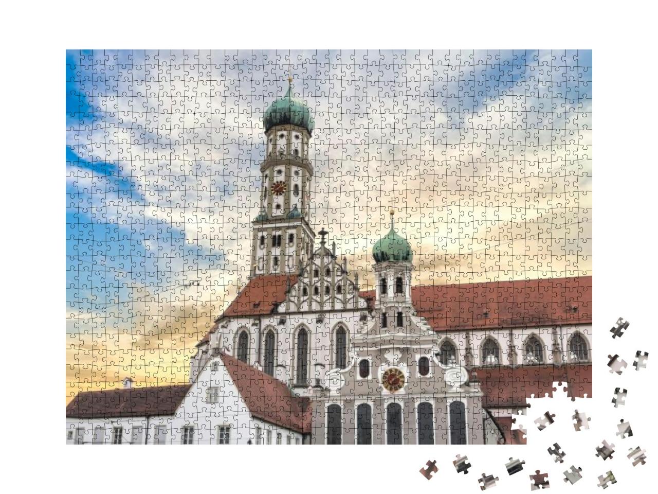 Puzzle 1000 Teile „Berühmte St. Ulrichskirche in Augsburg Deutschland“