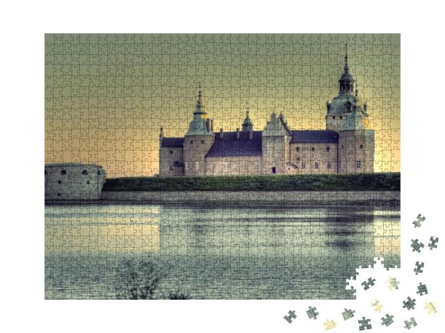 Puzzle 1000 Teile „HDR-Foto von Kalmar Schloss im Abendlicht“