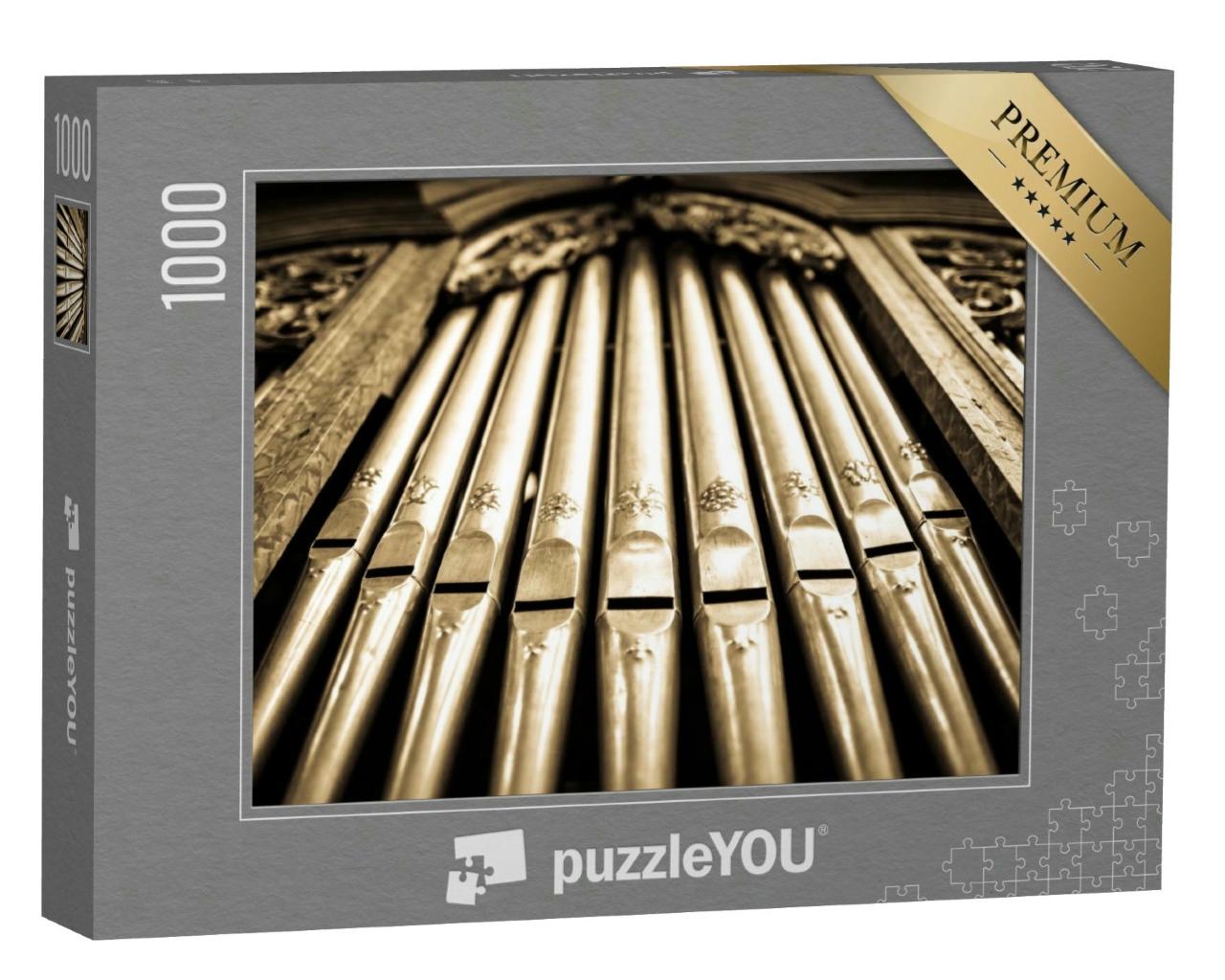 Puzzle 1000 Teile „Historische Pfeifenorgel einer Kirche“