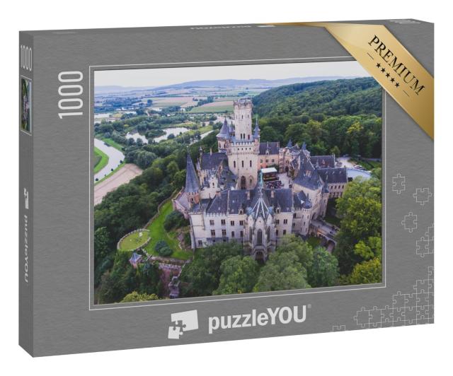 Puzzle 1000 Teile „Schloss Marienburg bei Hannover, Luftaufnahme, Niedersachen, Deutschland“