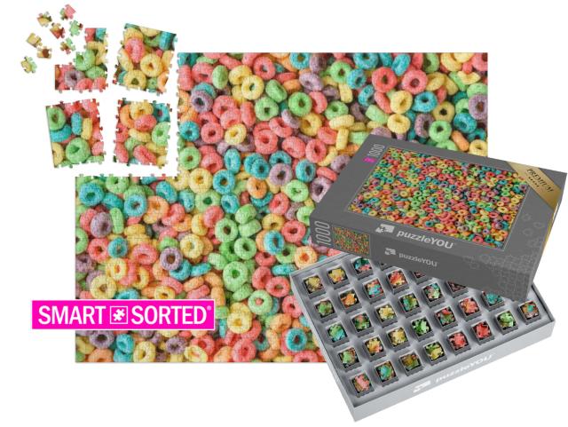 SMART SORTED® | Puzzle 1000 Teile „Bunte Frühstückscerealien“