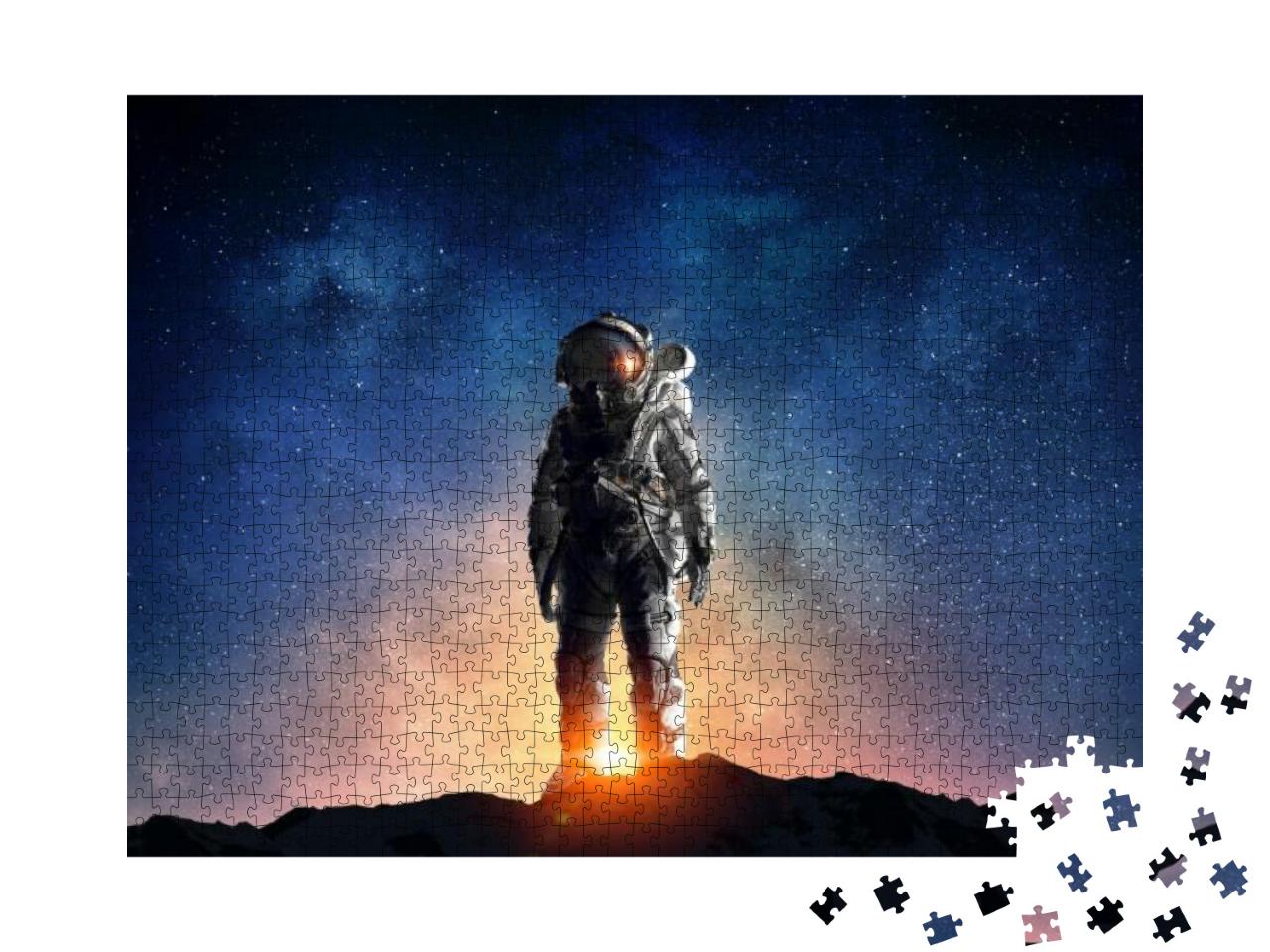 Puzzle 1000 Teile „Ein Astronaut mit Weltraum “