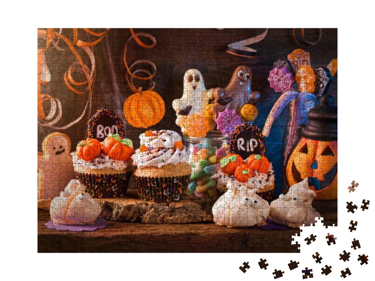 Puzzle 1000 Teile „Süßigkeiten für die Halloween-Party“