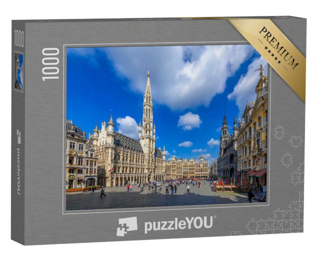 Puzzle 1000 Teile „Grote Markt mit Rathaus und Haus des Königs in Brüssel, Belgien“