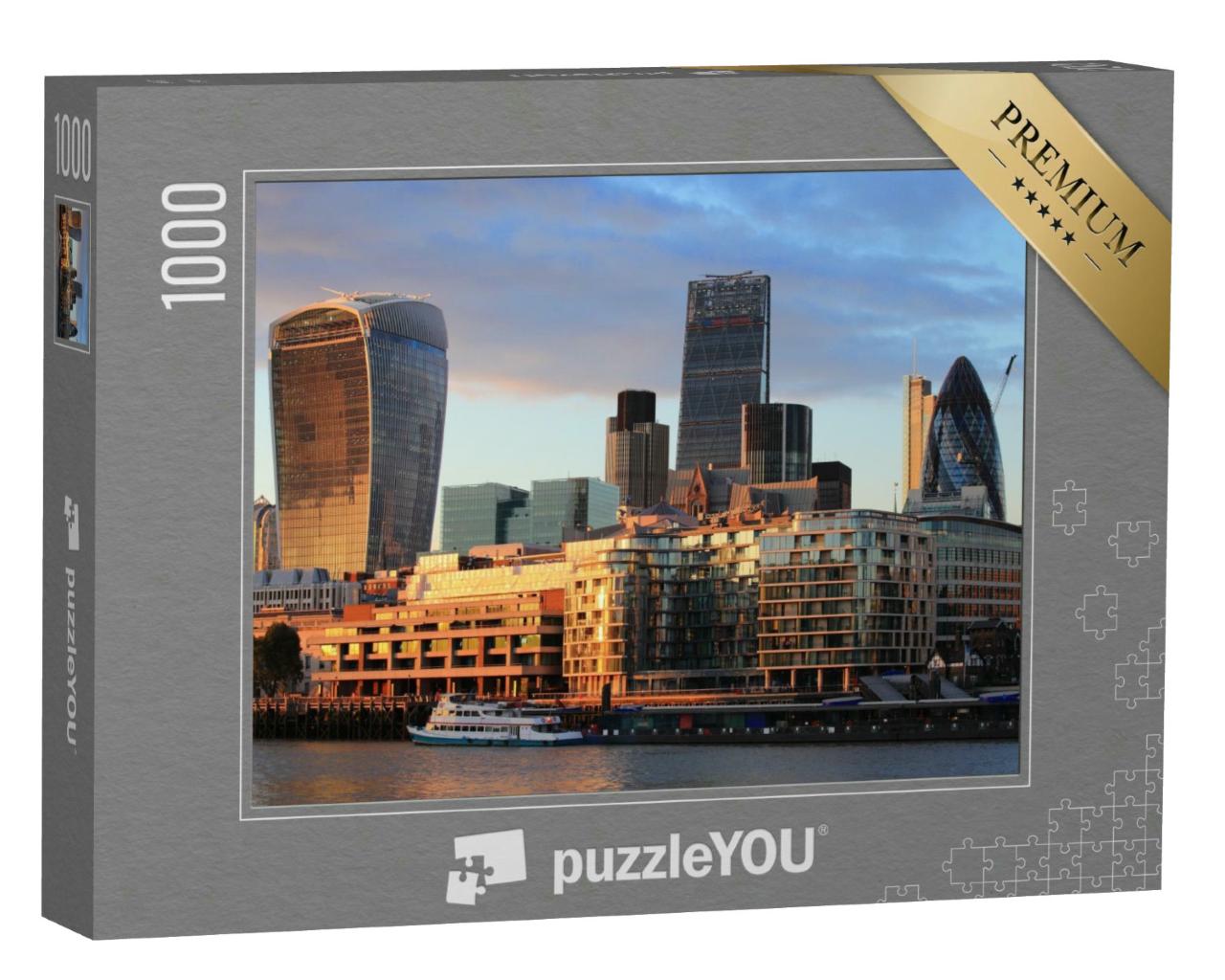Puzzle 1000 Teile „Stadtbild von London in der Dämmerung“