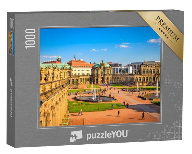Puzzle 1000 Teile „Dresdner Zwinger, eine berühmte Kunsthalle, Sachsen, Deutschland“