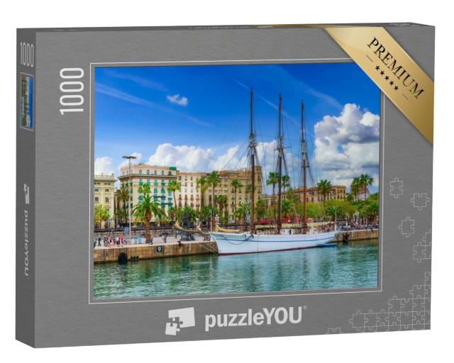 Puzzle 1000 Teile „Hafen von Barcelona, Spanien“