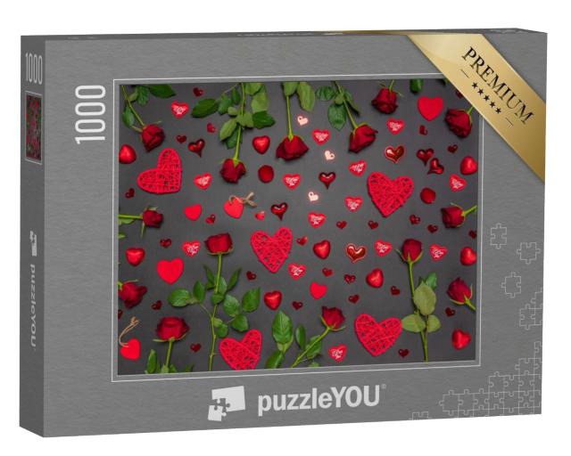 Puzzle 1000 Teile „Romantische Dekoration zum Valentinstag“