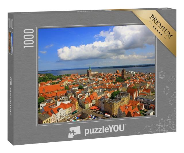 Puzzle 1000 Teile „Panorama von Stralsund, Mecklenburg-Vorpommern, Deutschland“