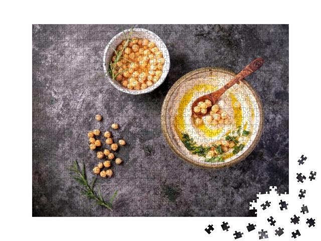 Puzzle 1000 Teile „Hausgemachte Hummus-Schale“