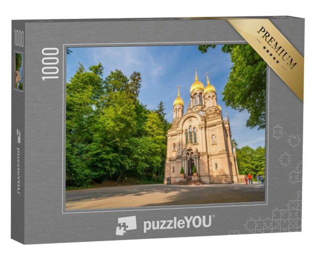 Puzzle 1000 Teile „Russische Kirche auf dem Neroberg in Wiesbaden, Deutschland“