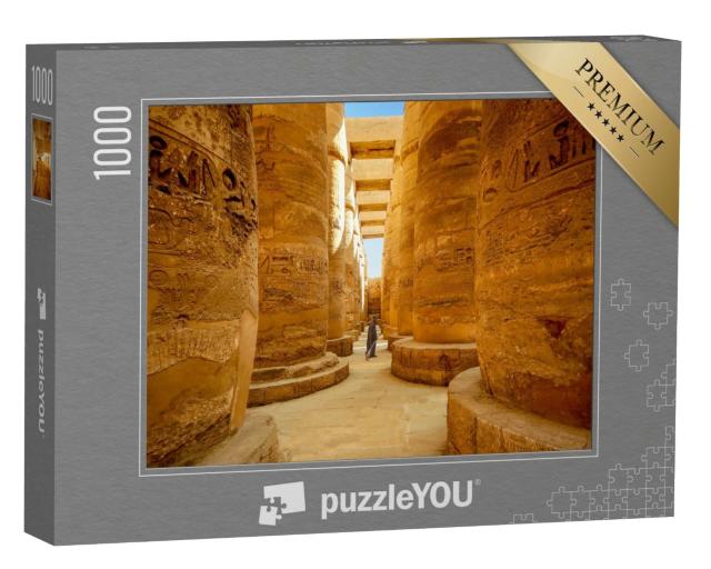 Puzzle 1000 Teile „Ägyptischer Tempelwächter am Karnak-Komplex, Luxor, Ägypten“