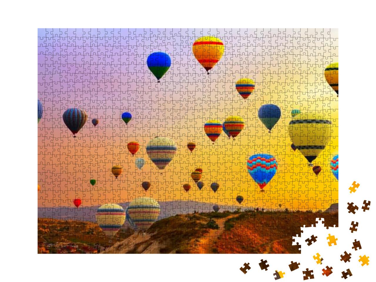 Puzzle 1000 Teile „Heißluftballons bei einem Ballonfestival “