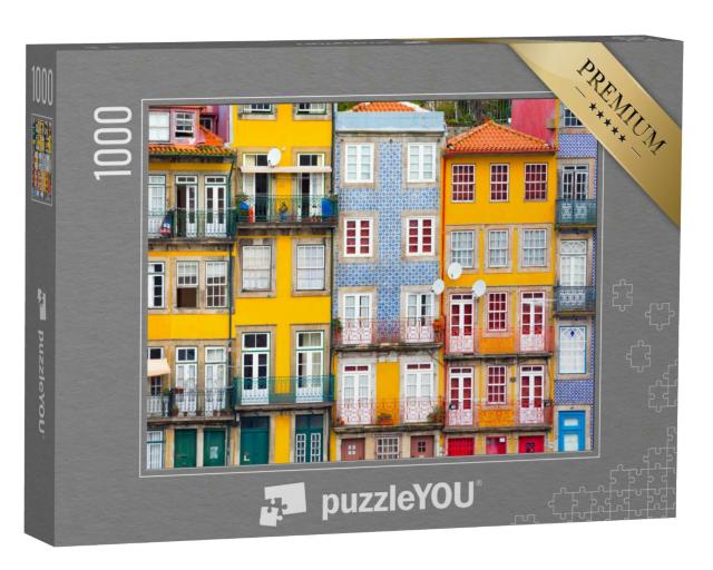 Puzzle 1000 Teile „Ribeira, die malerische Altstadt von Porto, Portugal“