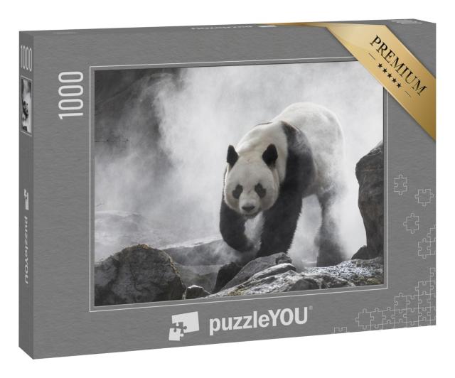 Puzzle 1000 Teile „Großer Panda im Nebel“
