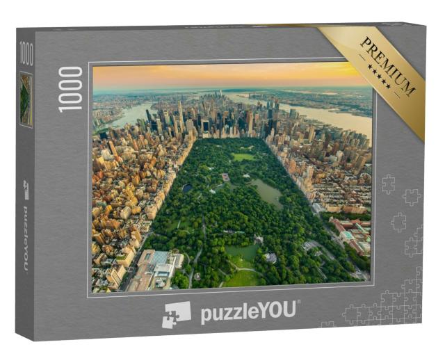Puzzle 1000 Teile „Luftaufnahme von Manhatten und Central Park, New York“
