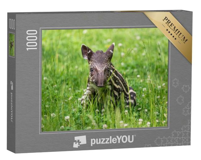 Puzzle 1000 Teile „Baby des vom Aussterben bedrohten Tapirs“
