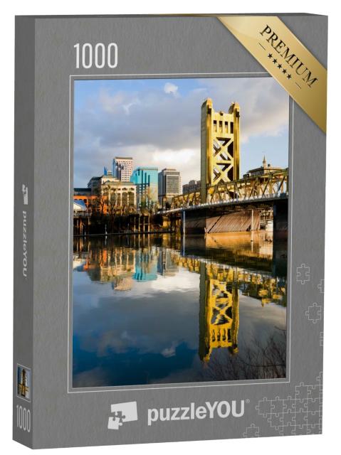 Puzzle 1000 Teile „Tower Bridge in Sacramento, Kalifornien, USA“