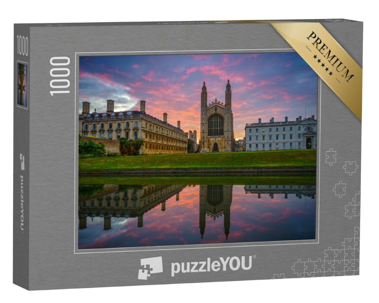 Puzzle 1000 Teile „Sonnenaufgang hinter King's Chapel, Cambridge, UK“