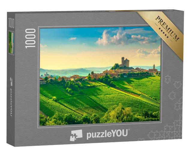 Puzzle 1000 Teile „Idyllische Weinberge in Piemont, Norditalien“