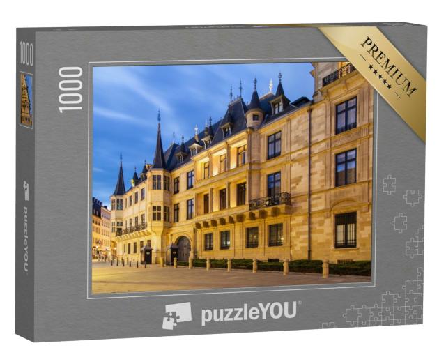 Puzzle 1000 Teile „Abenddämmerung am Großherzoglichen Palast, Luxemburg“