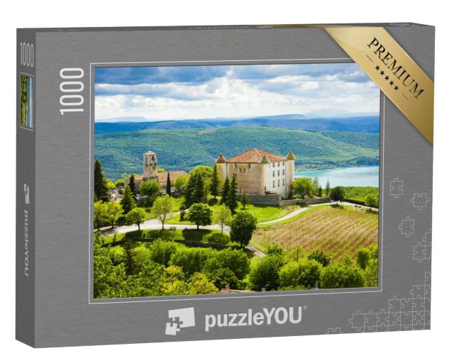 Puzzle 1000 Teile „Aiguines und der See St. Croix, Departement Var, Provence, Frankreich“