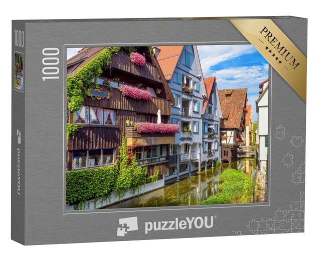 Puzzle 1000 Teile „Wunderschönes altes Fischerviertel von Ulm, Deutschland“