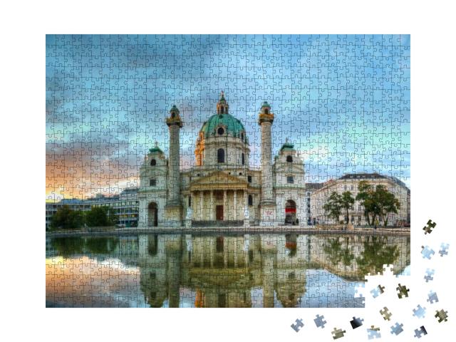 Puzzle 1000 Teile „Karlskirche in Wien, Österreich“