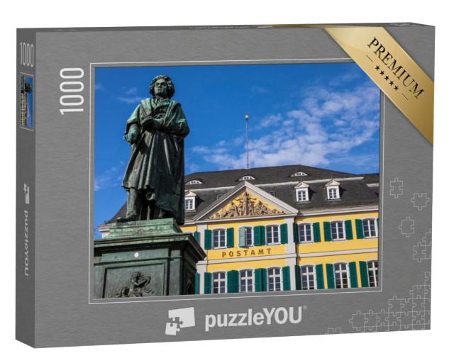 Puzzle 1000 Teile „Statue des berühmten Komponisten Ludwig van Beethoven, Bonn“