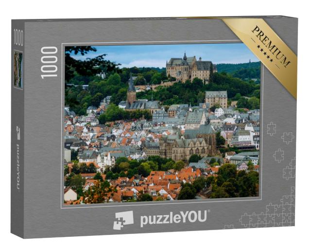 Puzzle 1000 Teile „Marburg über der Stadt Marburg in Hessen“
