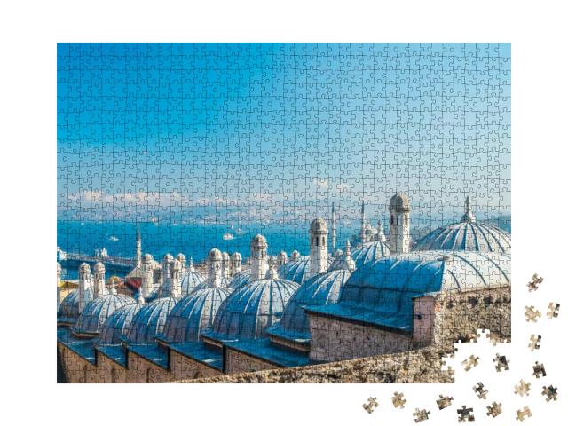 Puzzle 1000 Teile „Die wunderschöne Suleymaniye-Moschee in Istanbul, Türkei“
