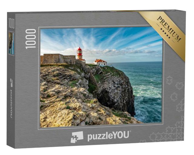 Puzzle 1000 Teile „Leuchtturm von Kap St. Vincent über dem Atlantik, Portugal“