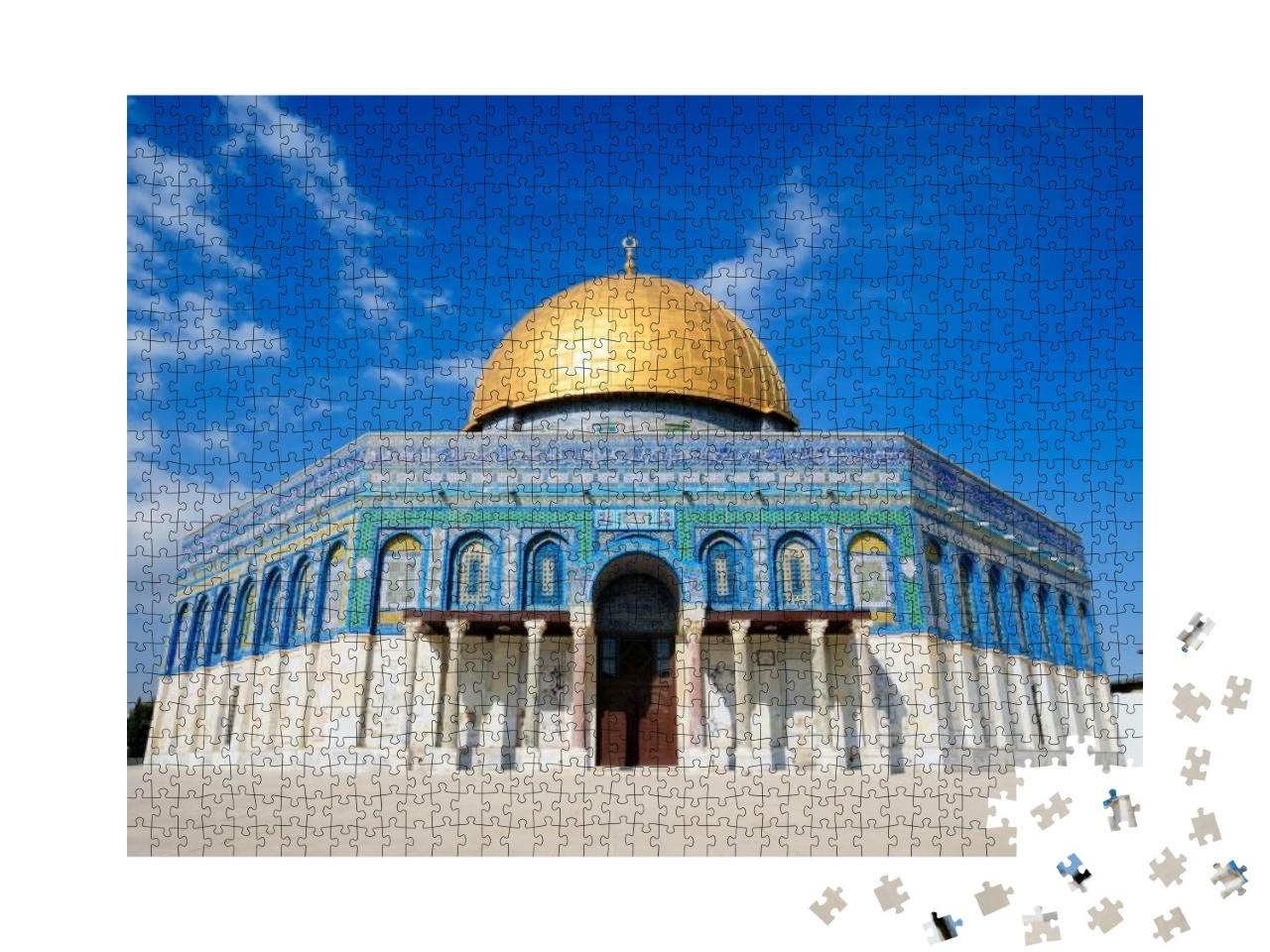 Puzzle 1000 Teile „Der Felsendom auf dem Tempelberg in Jerusalem, Israel“