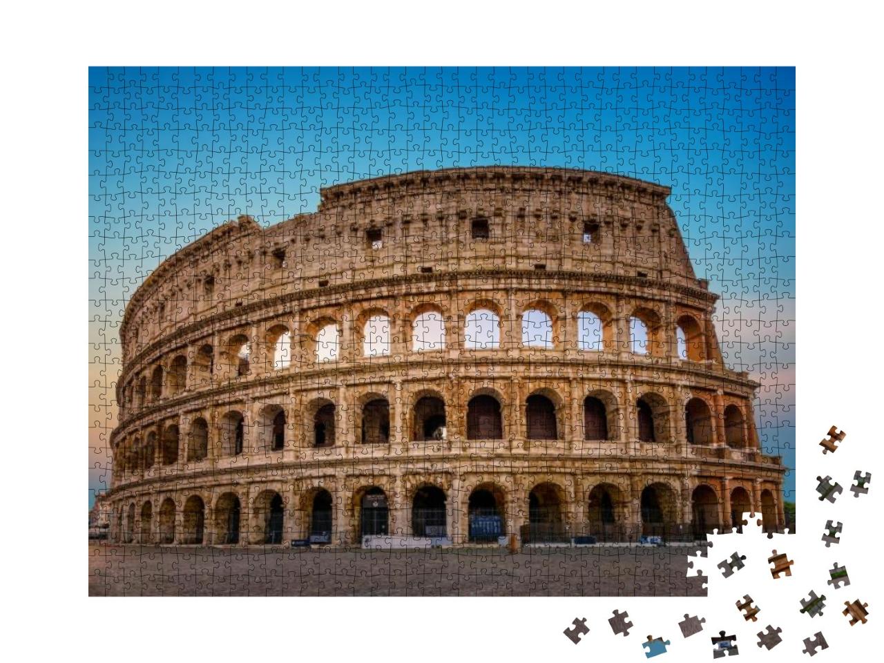 Puzzle 1000 Teile „Kolosseum in Rom, das Gebäude aus der Antike, Italien“
