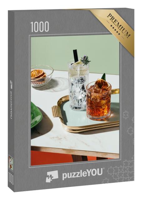 Puzzle 1000 Teile „Gin Tonic und Negroni-Cocktail “