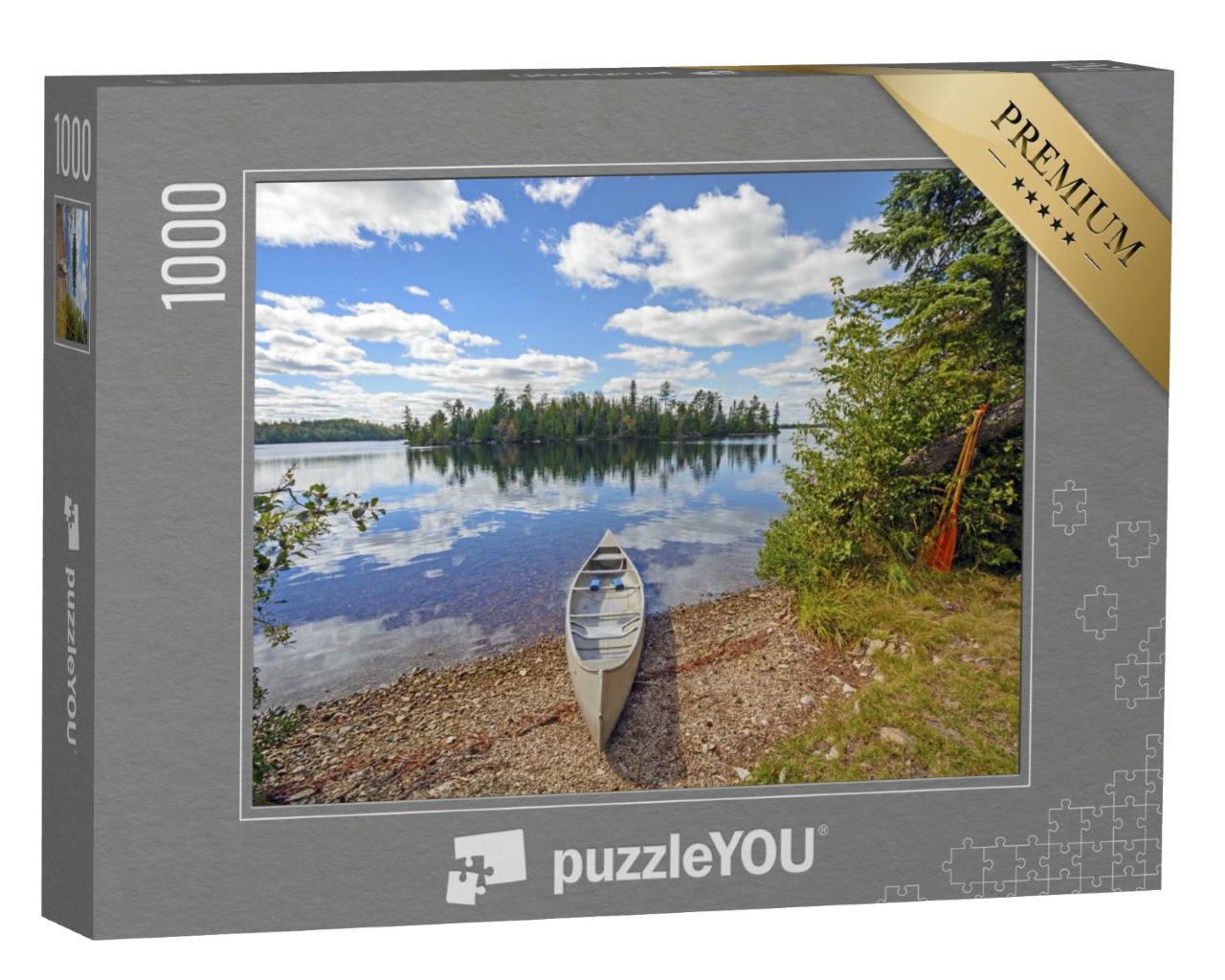 Puzzle 1000 Teile „Kanu auf dem Kekekabic Lake in den Boundary Waters“