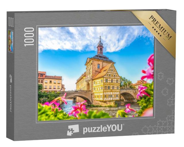 Puzzle 1000 Teile „Großartiger Blick auf das Rathaus von Bamberg, Deutschland“