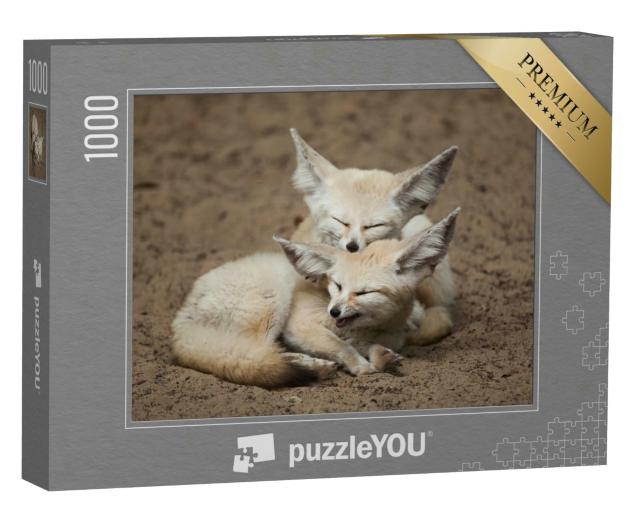 Puzzle 1000 Teile „Fennek-Füchse bei einer kleinen Pause“
