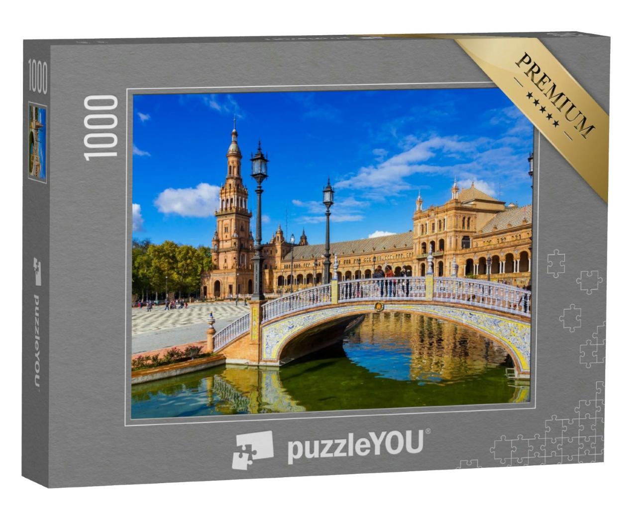 Puzzle 1000 Teile „Spanischer Platz, Sevilla, Spanien, Europa“