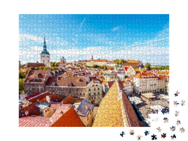Puzzle 1000 Teile „Malerische Altstadt von Tallinn, Estland“
