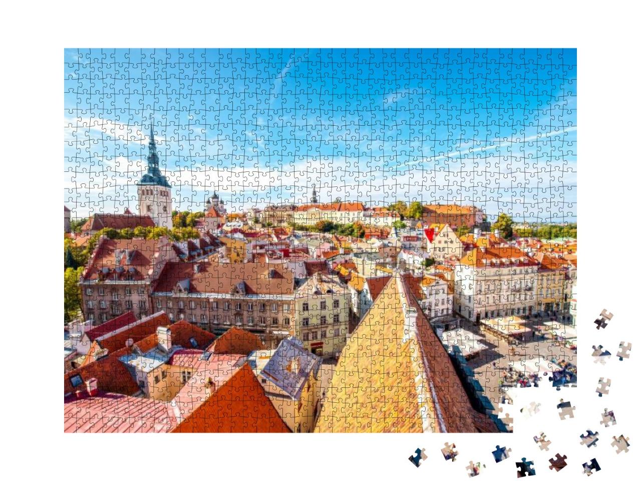 Puzzle 1000 Teile „Malerische Altstadt von Tallinn, Estland“