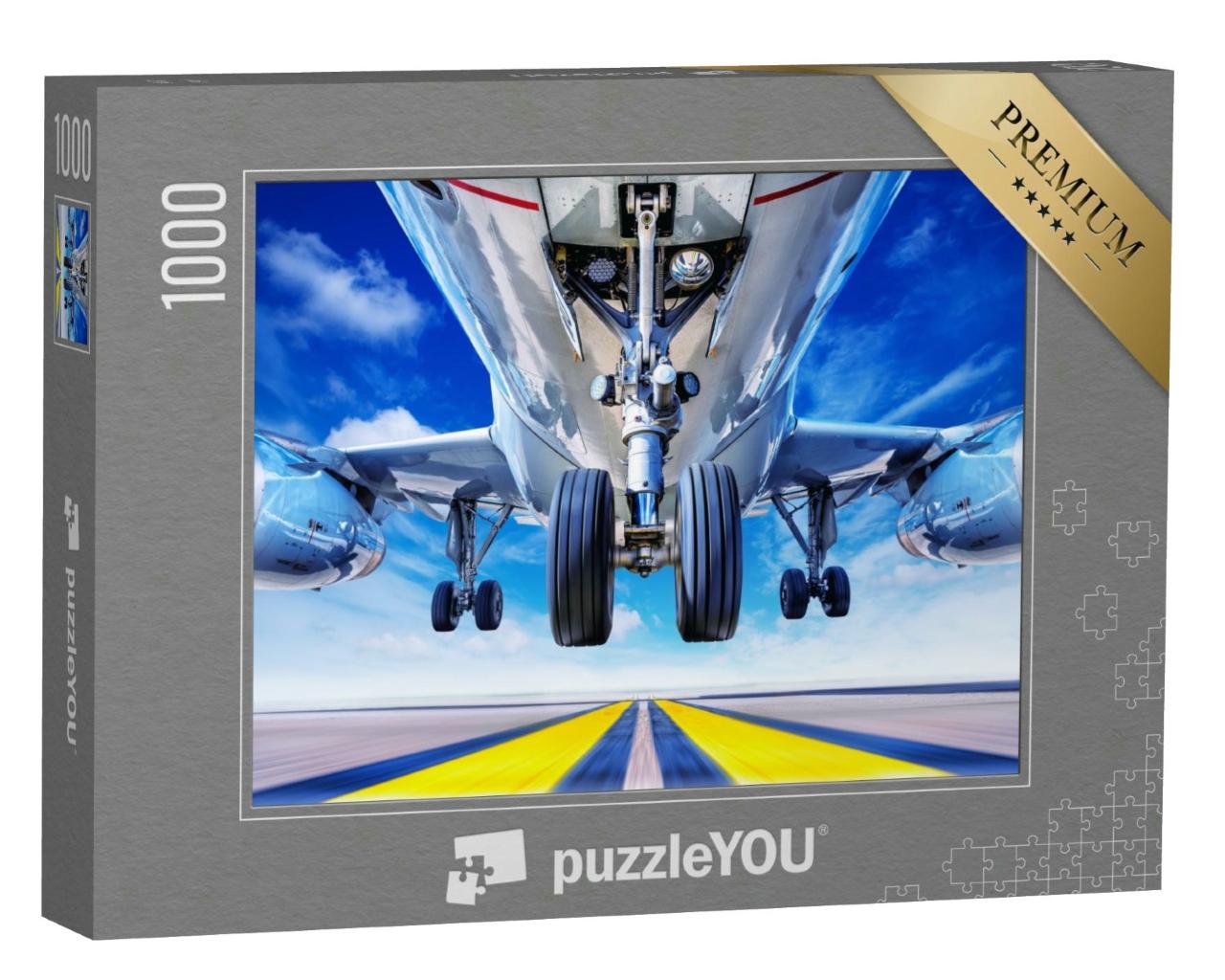 Puzzle 1000 Teile „Start eines modernen Verkehrsflugzeugs“