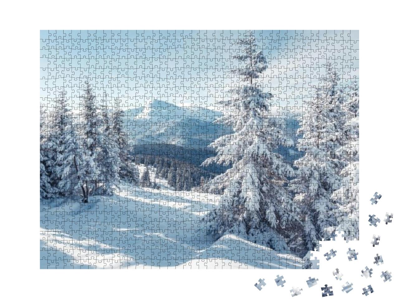 Puzzle 1000 Teile „Prächtige Alpenlandschaft im Winter“