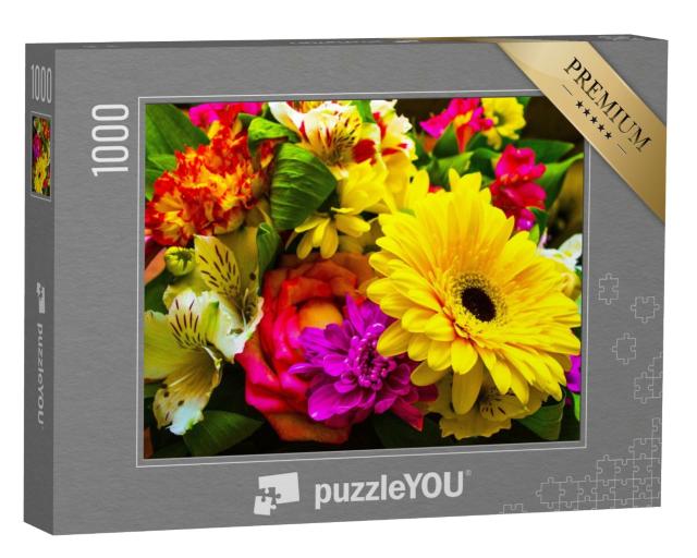 Puzzle 1000 Teile „Blumenstrauß aus Sommerblumen“