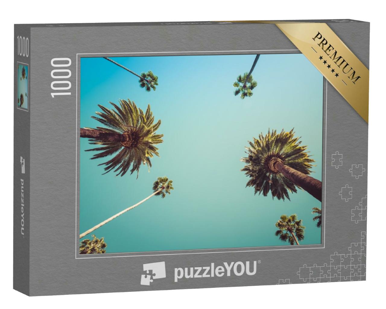 Puzzle 1000 Teile „Blauer Himmel über Palmen“